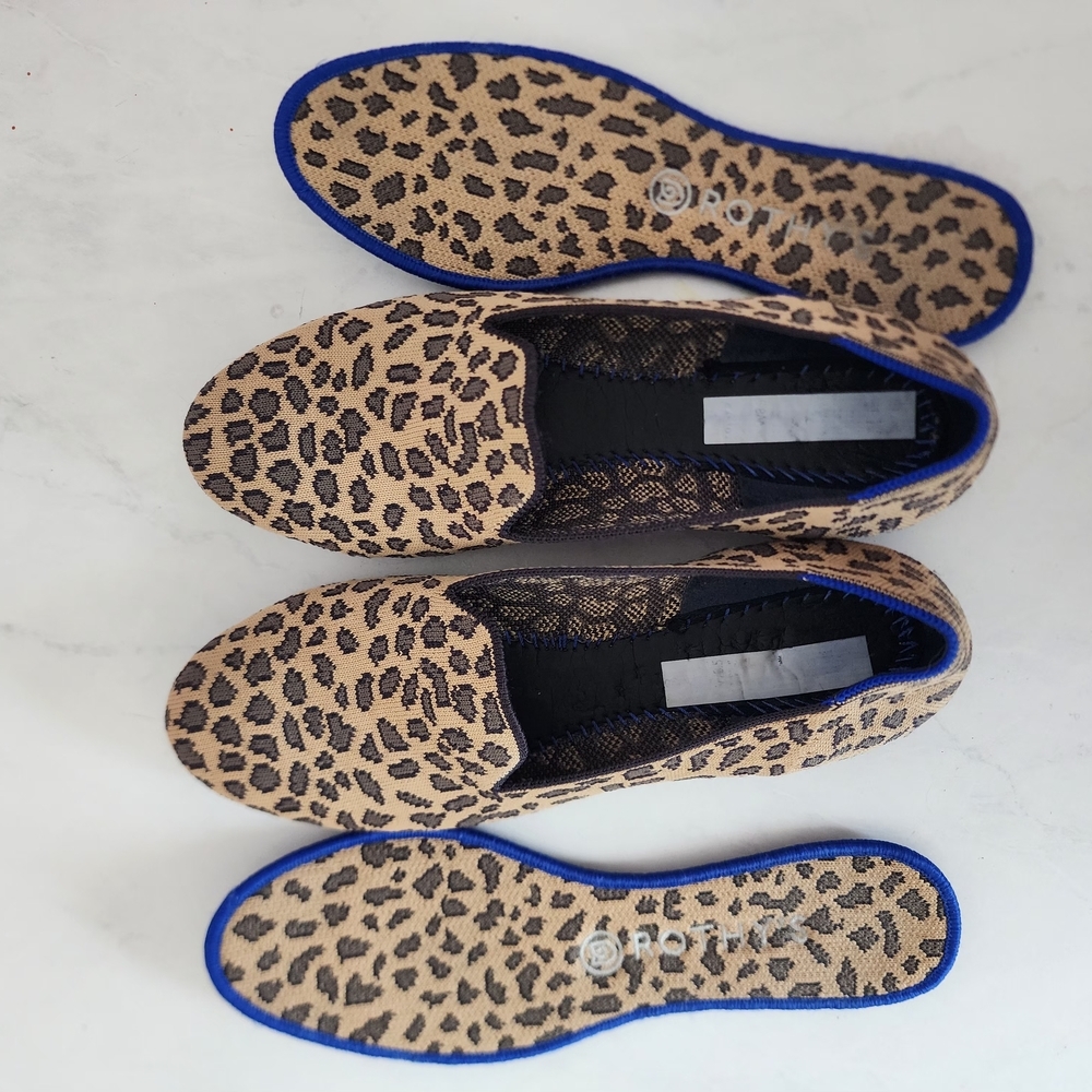 Rothy's Brown and Black Leopard Print Loafers - Picture 9 of 12